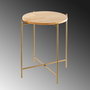 Hanah Home Mesa de Centro Shb-004-A Dorado y Natural